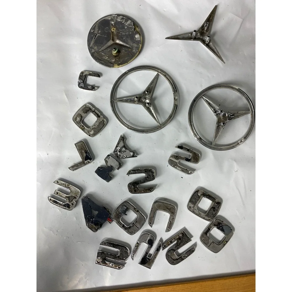 OEM Mercedes-Benz S-Class S550 4MATIC Chrome Emblems & Star Badges‎ Lot